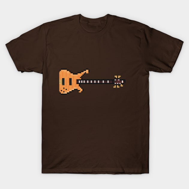 Pixel Custom Rivers Bass Guitar T-Shirt by gkillerb